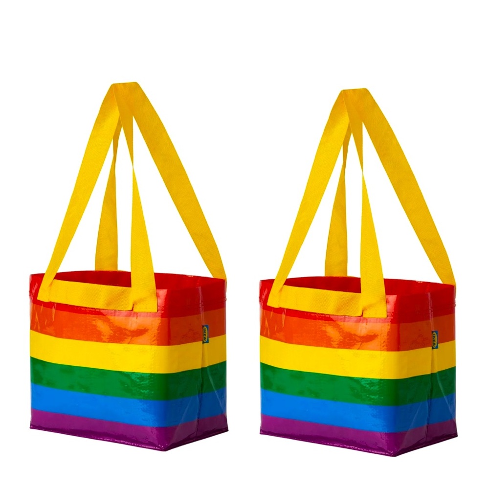 TWO IKEA reusable bags 🌈Limited edition🌈 Pride rainbow bag set - Picture 3 of 4